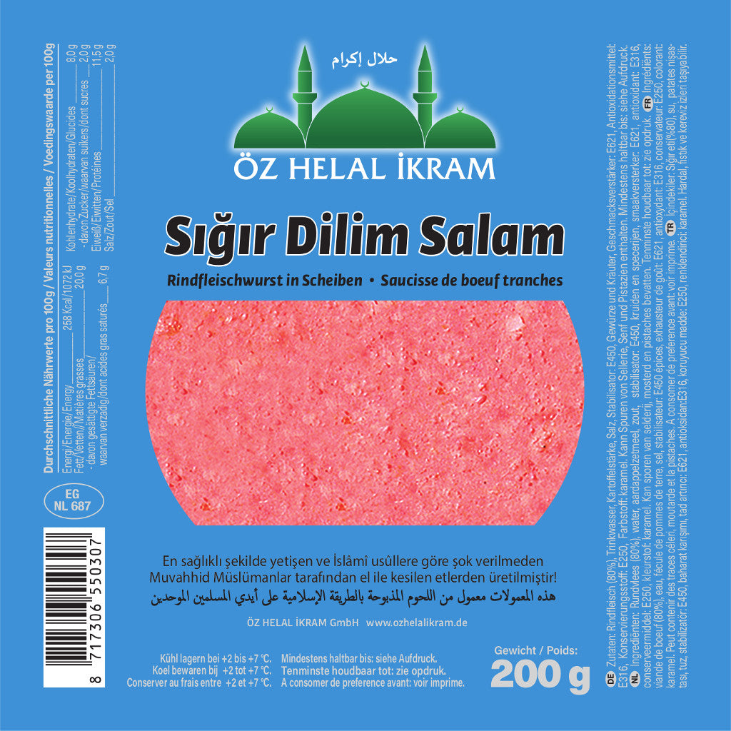 Halal Salami aus Rind bestellen 